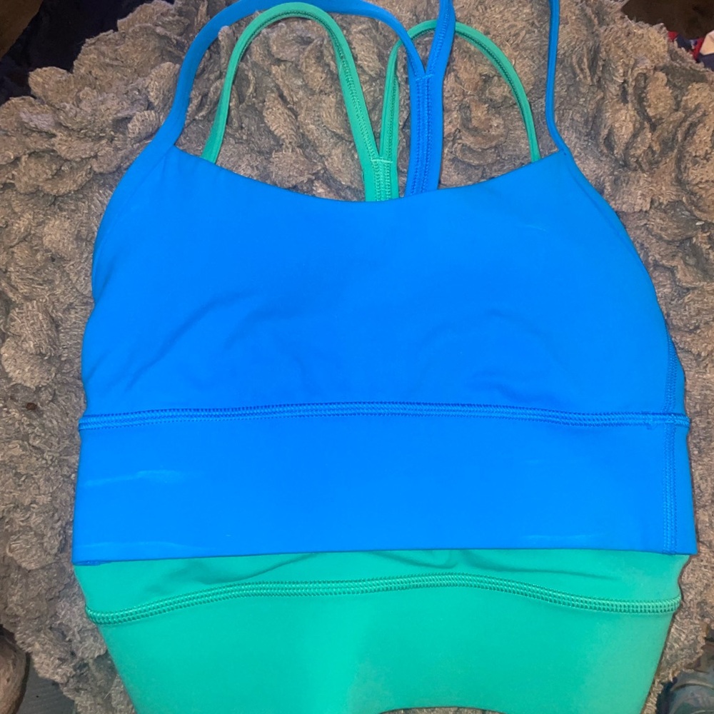 Lululemon Flow Y Longline Bra and tote bag bundle